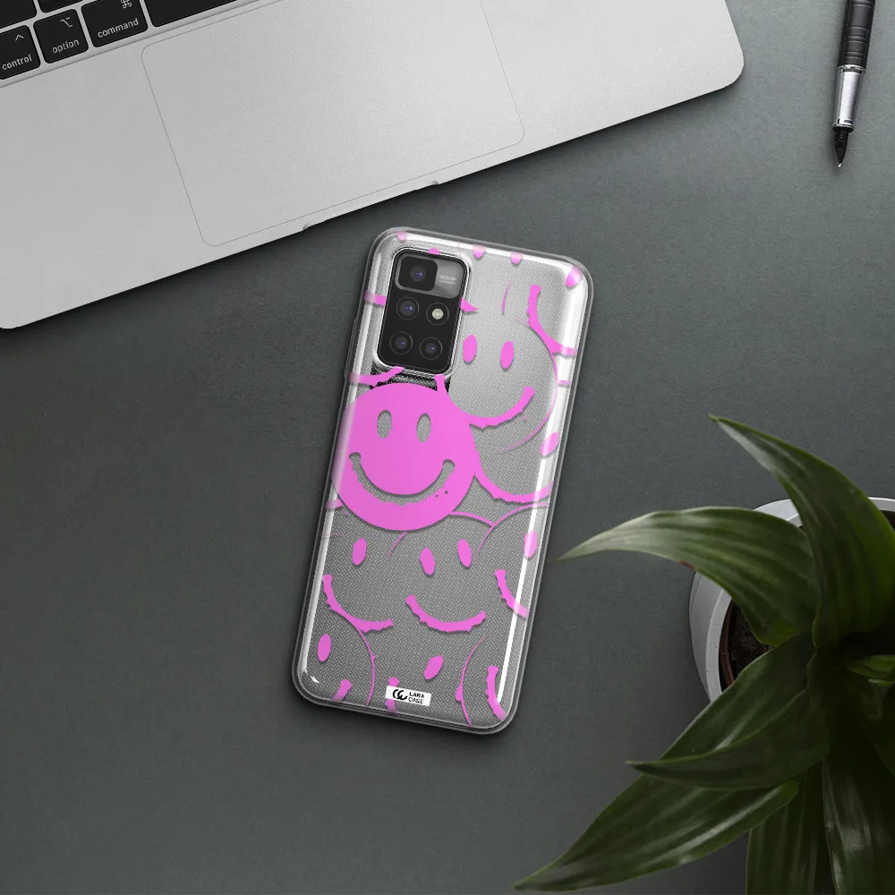 Smile Purple Xiaomi Redmi 10 Clear TPU Case