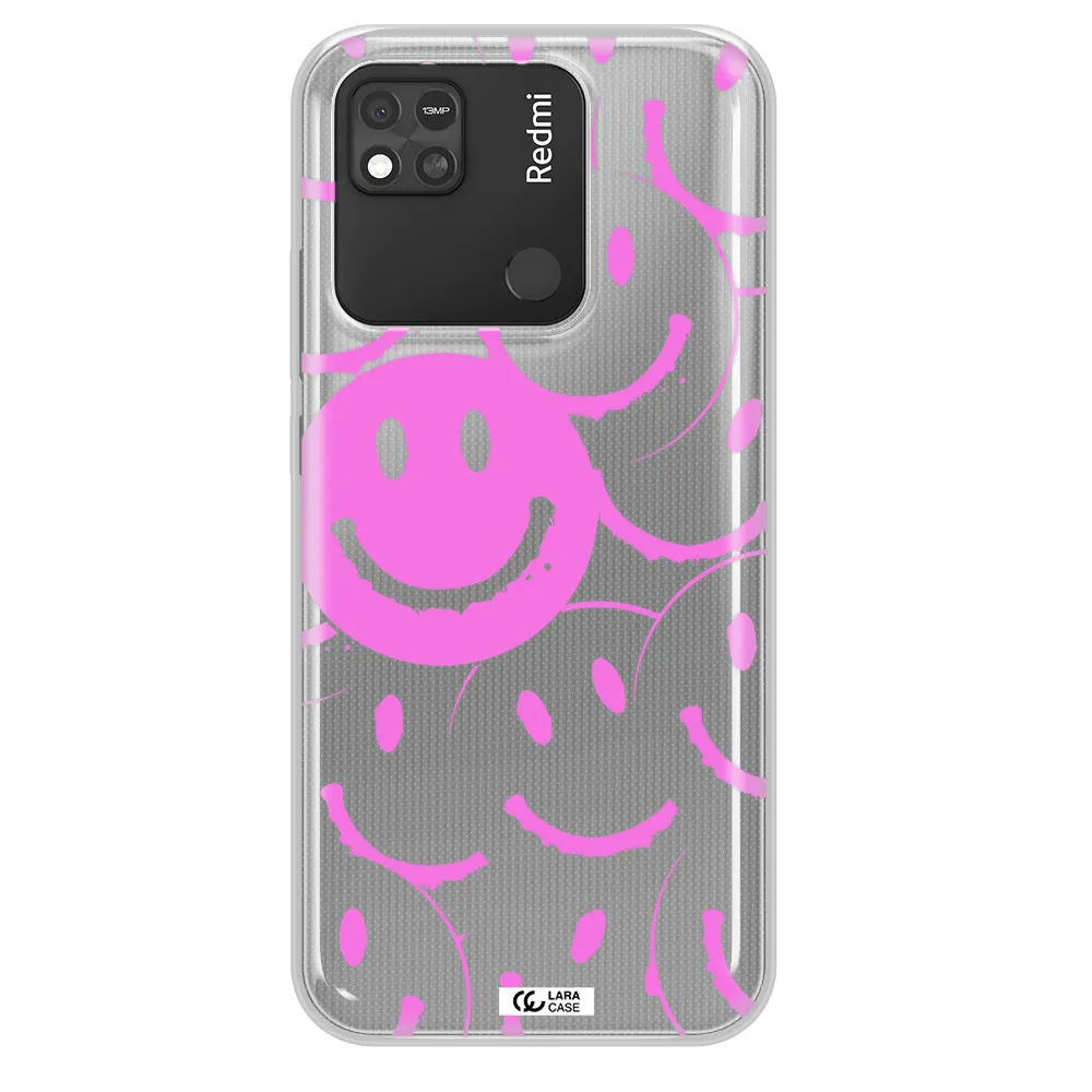 Smile Purple Xiaomi Redmi 10A Clear TPU Case