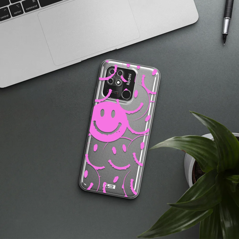 Smile Purple Xiaomi Redmi 10C Clear TPU Case