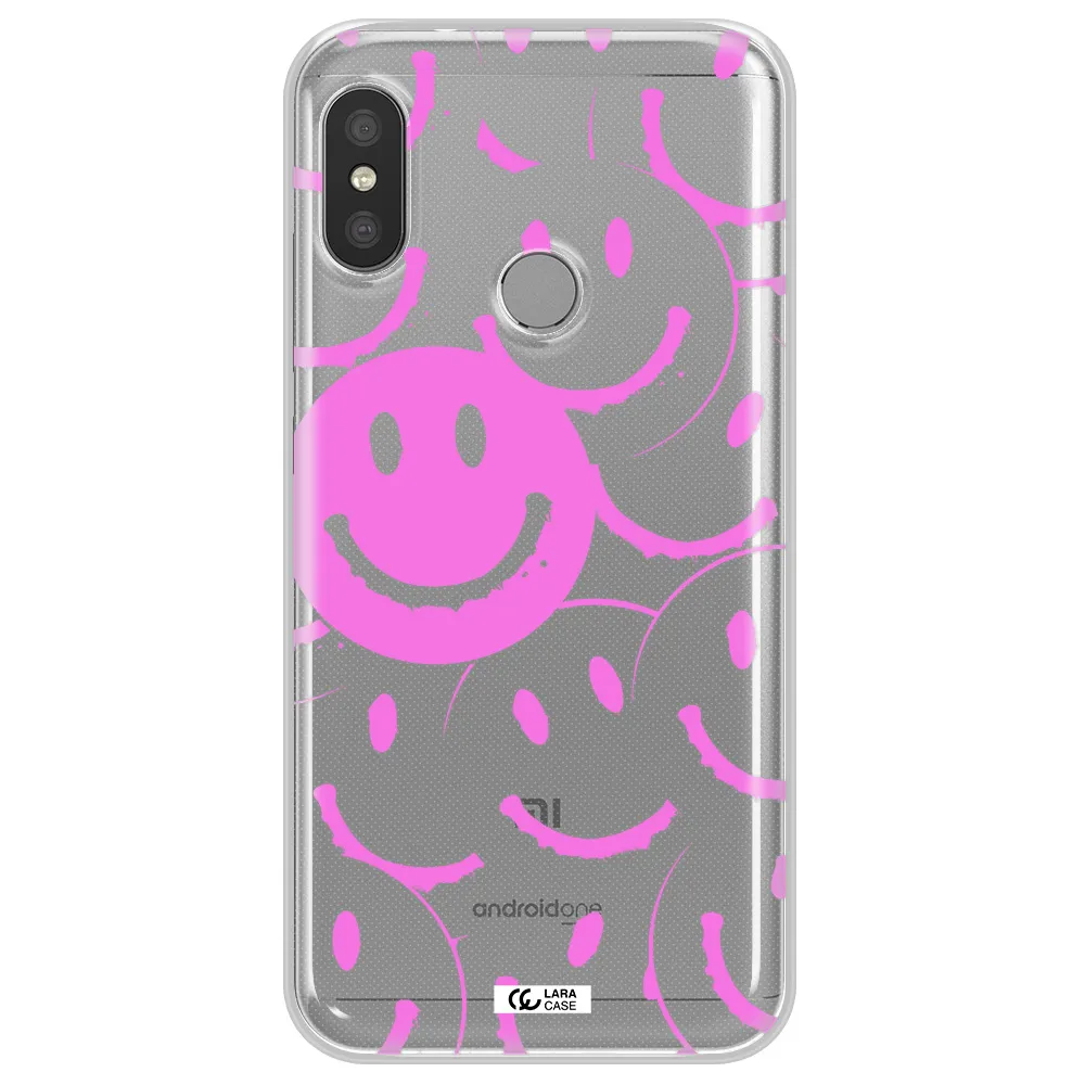 Smile Purple Xiaomi Redmi 6 Pro Clear TPU Case