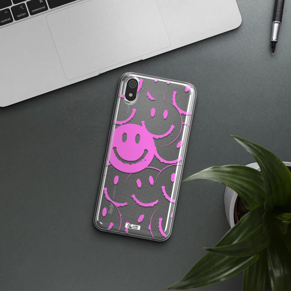 Smile Purple Xiaomi Redmi 7A Clear TPU Case