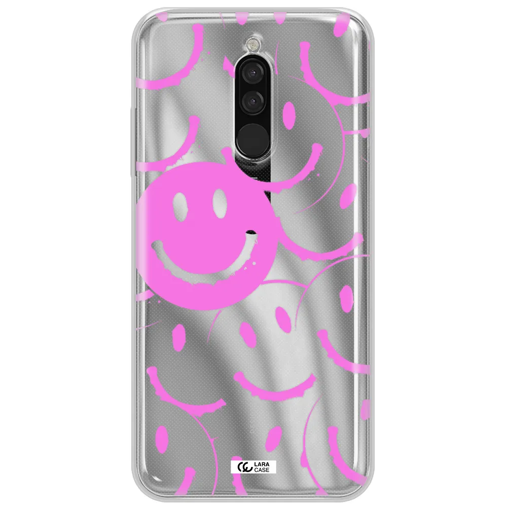 Smile Purple Xiaomi Redmi 8 Clear Tpu Case