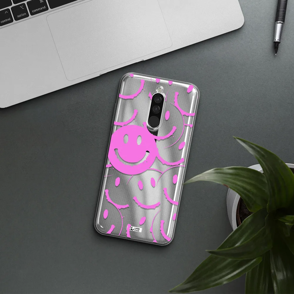 Smile Purple Xiaomi Redmi 8 Clear Tpu Case