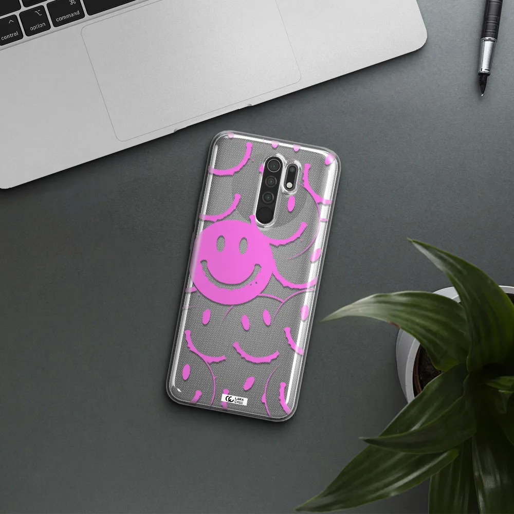Smile Purple Xiaomi Redmi 9 Clear TPU Case