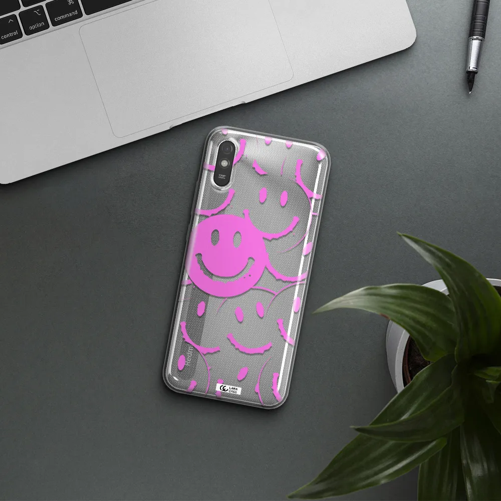 Smile Purple Xiaomi Redmi 9A Clear TPU Case