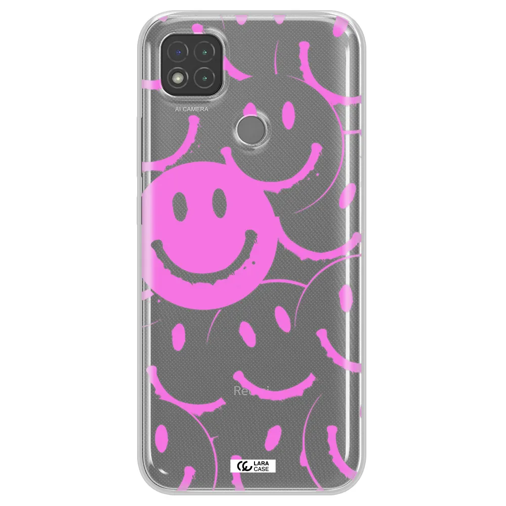 Smile Purple Xiaomi Redmi 9C Clear TPU Case