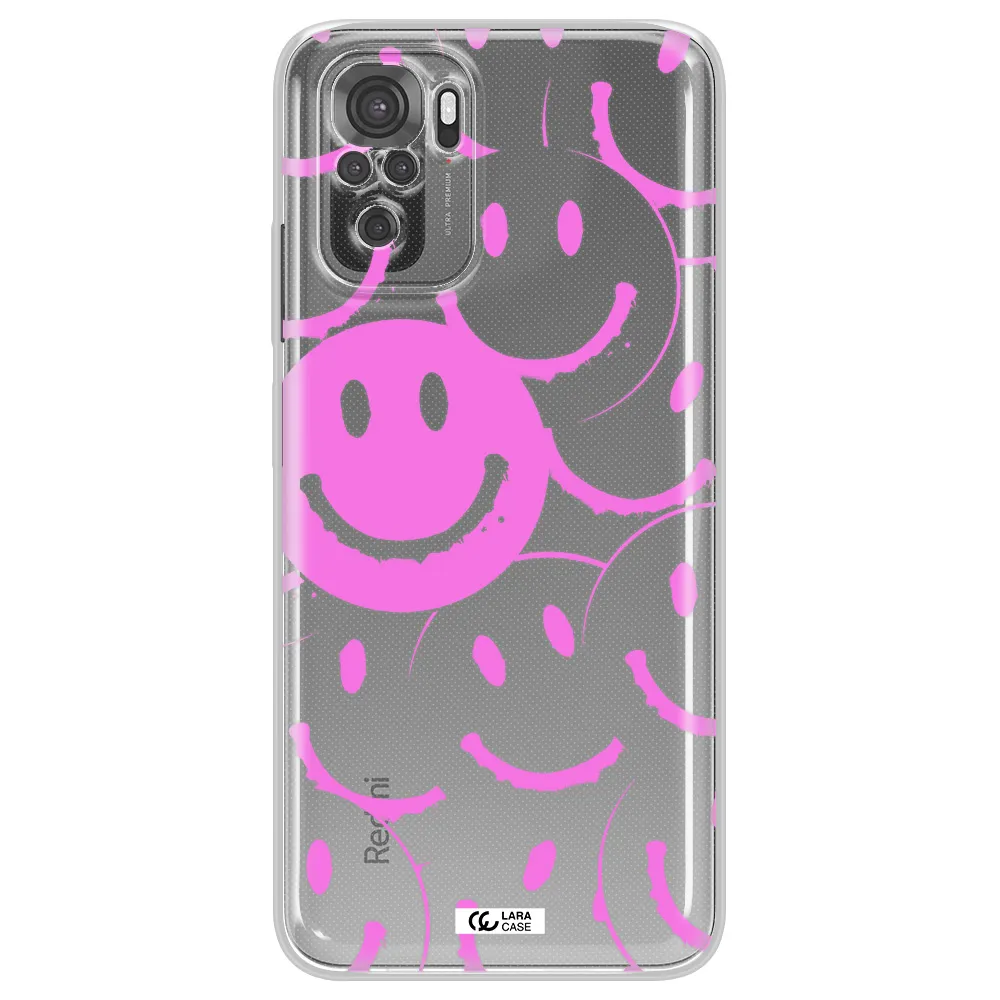 Smile Purple Xiaomi Redmi Note 10S Clear Tpu Case