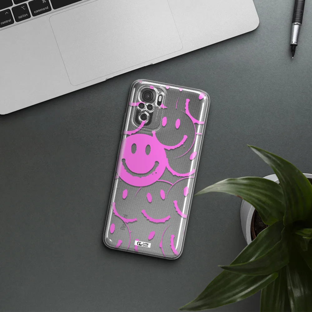 Smile Purple Xiaomi Redmi Note 10S Clear Tpu Case
