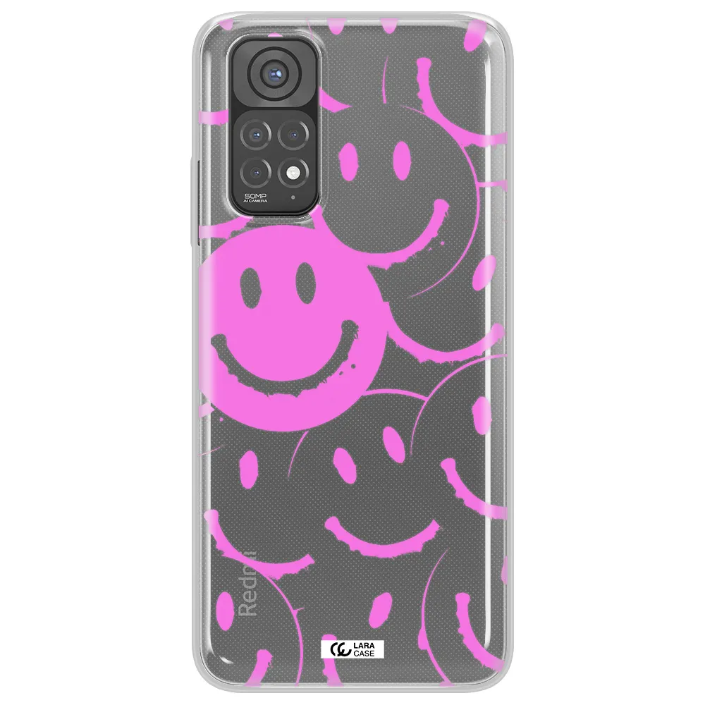 Smile Purple Xiaomi Redmi Note 11 Clear TPU Case