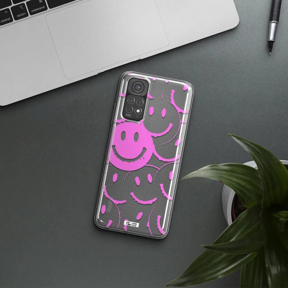 Smile Purple Xiaomi Redmi Note 11 Clear TPU Case