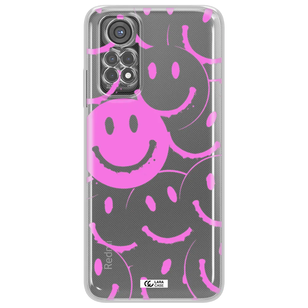 Smile Purple Xiaomi Redmi Note 11S Clear Tpu Case