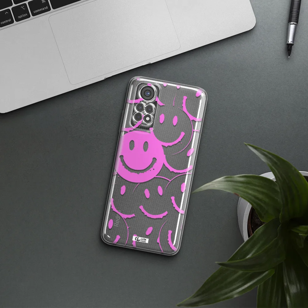 Smile Purple Xiaomi Redmi Note 11S Clear Tpu Case