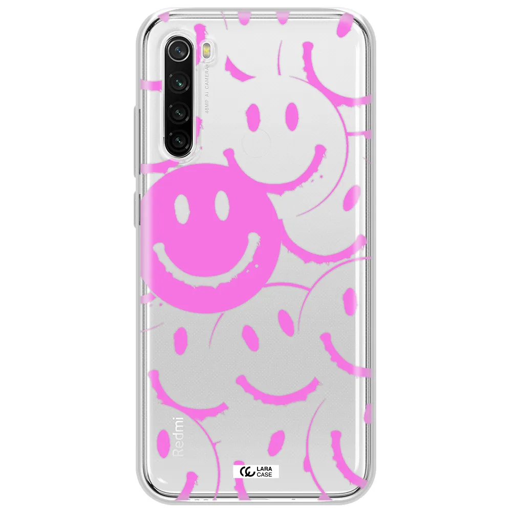 Smile Purple Xiaomi Redmi Note 8T Clear Tpu Case