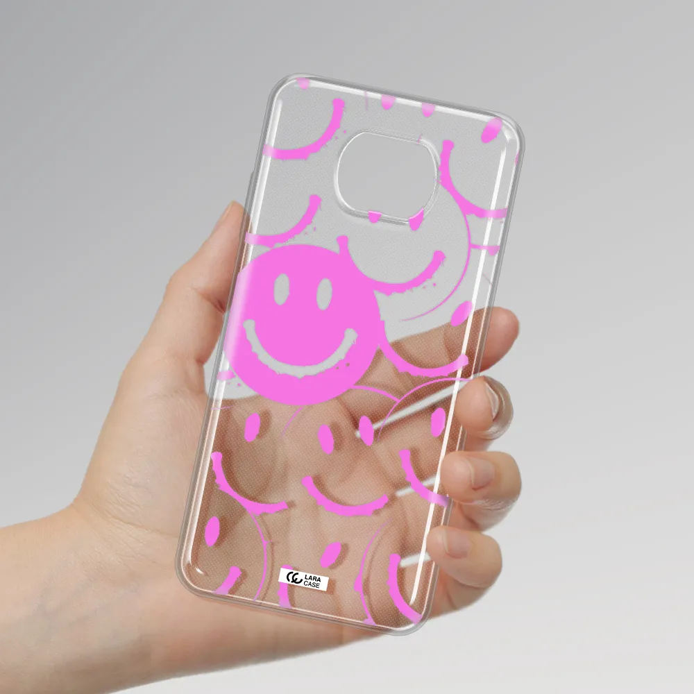 Smile Purple Xiaomi Redmi Note 9T Clear Tpu Case