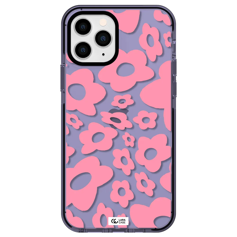 Five Petal Pink Flower Apple iPhone 11 pro max impact Lilac Case