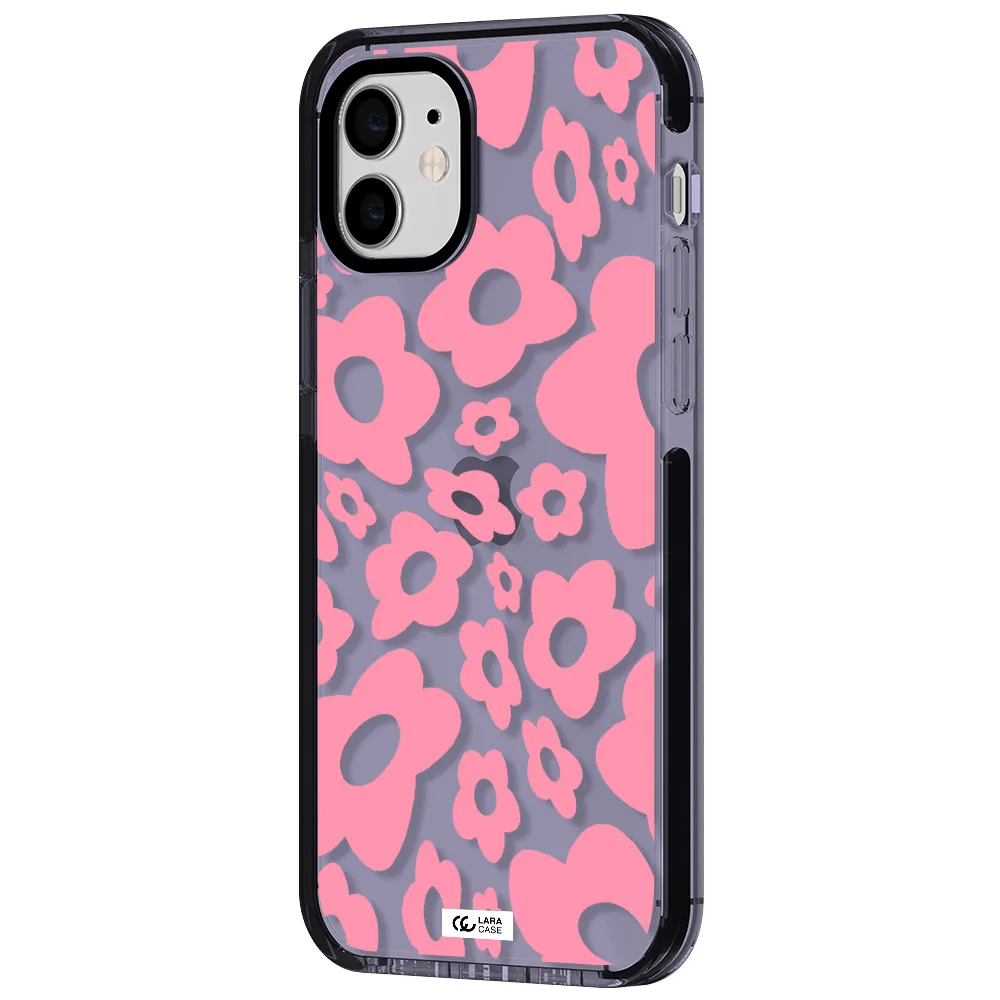 Five Petal Pink Flower Apple iPhone 12 impact Lilac Case