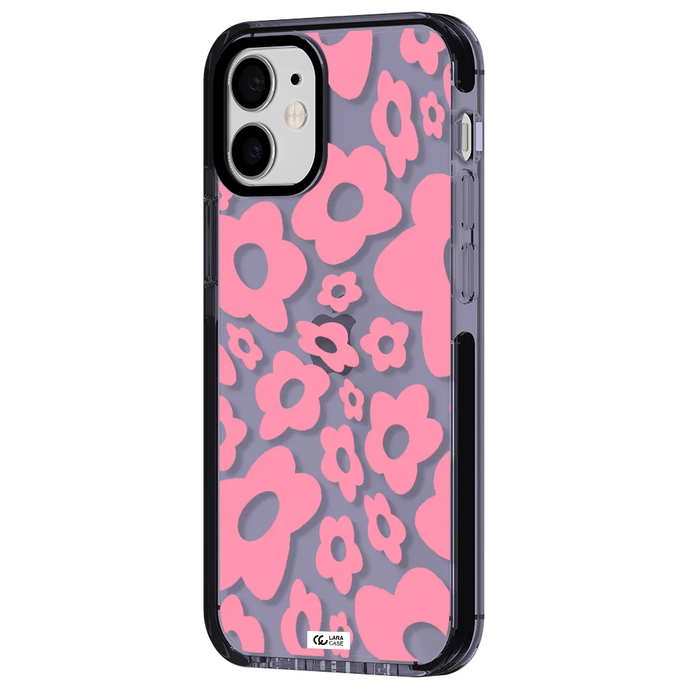 Five Petal Pink Flower Apple iPhone 12 mini impact Lilac Case