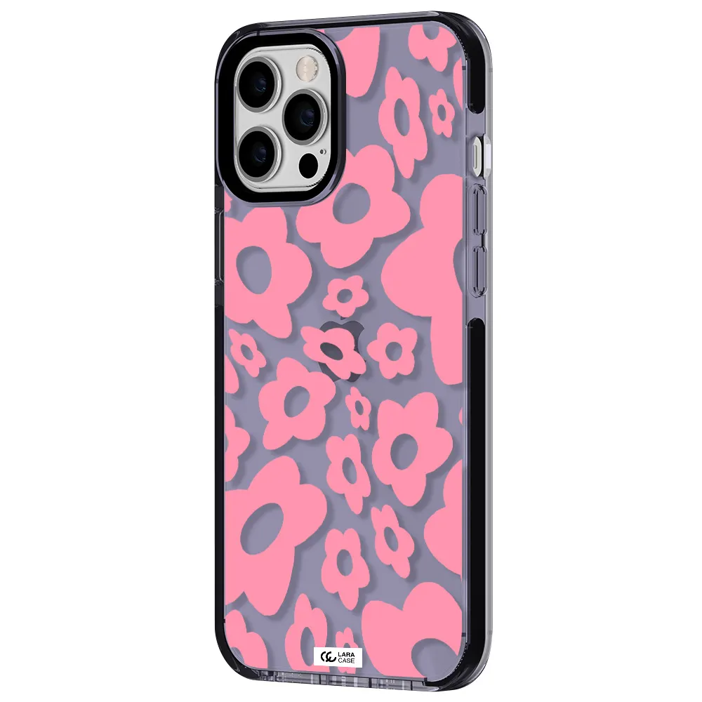 Five Petal Pink Flower Apple iPhone 12 pro max impact Lilac Case