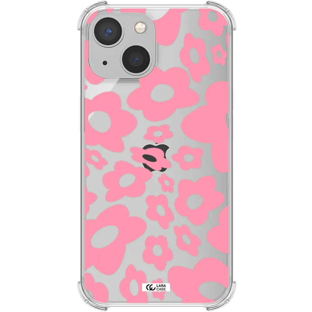 Five Petal Pink Flower Apple iPhone 13 Clear PC Case