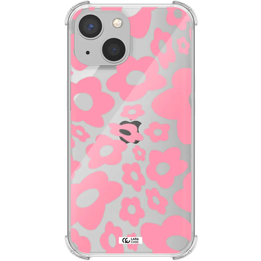 Five Petal Pink Flower Apple iPhone 13 mini Clear PC Case