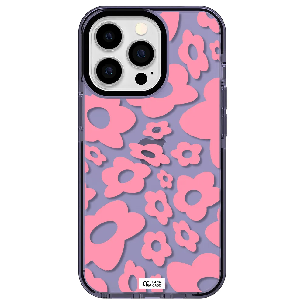 Five Petal Pink Flower Apple iPhone 13 Pro impact Lilac Case