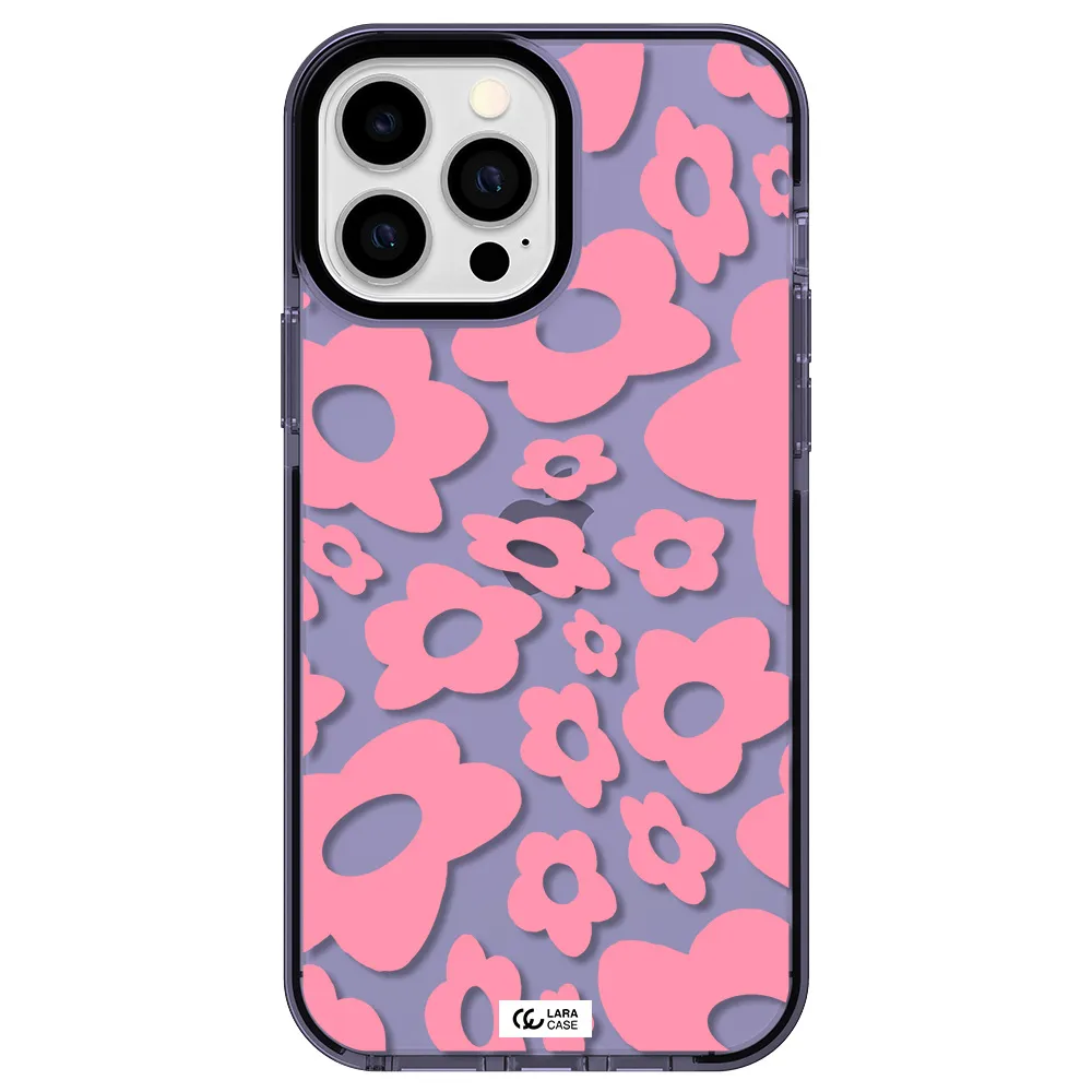 Five Petal Pink Flower Apple iPhone 13 Pro Max impact Lilac Case