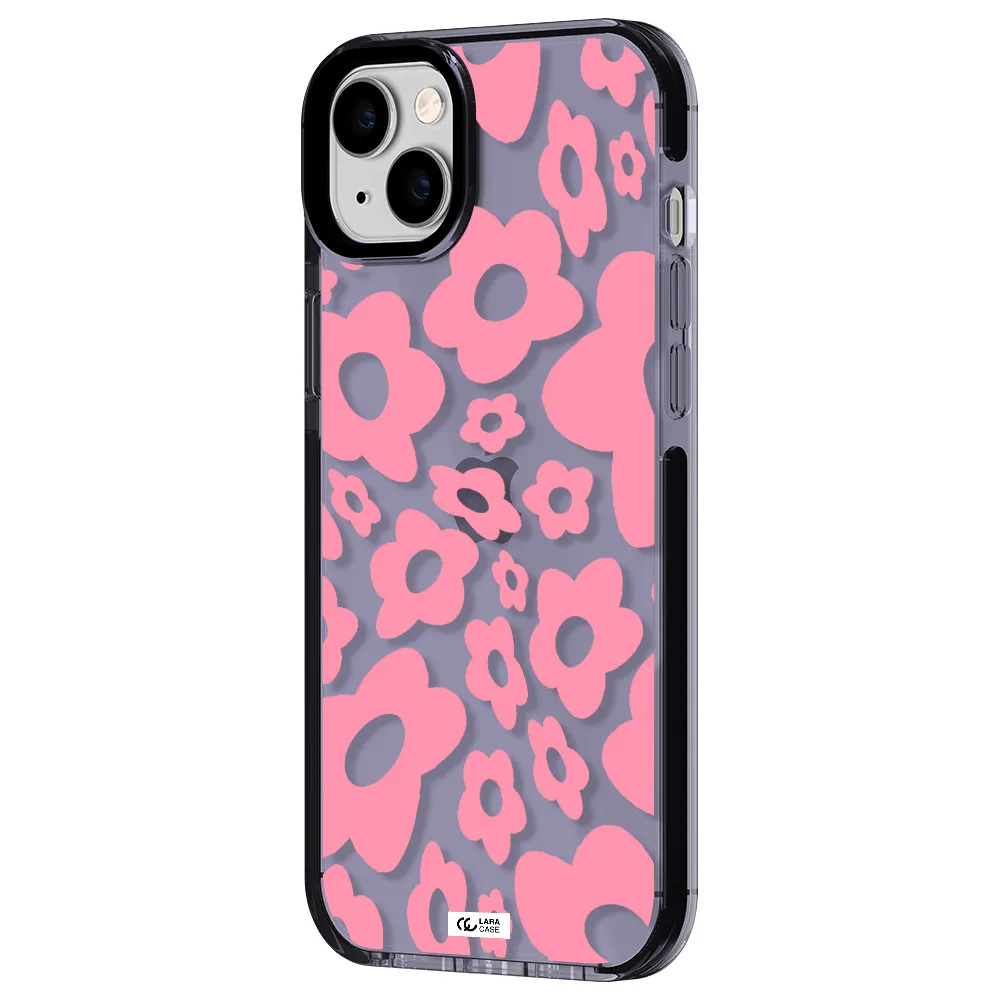 Five Petal Pink Flower Apple iPhone 14 plus impact Lilac Case