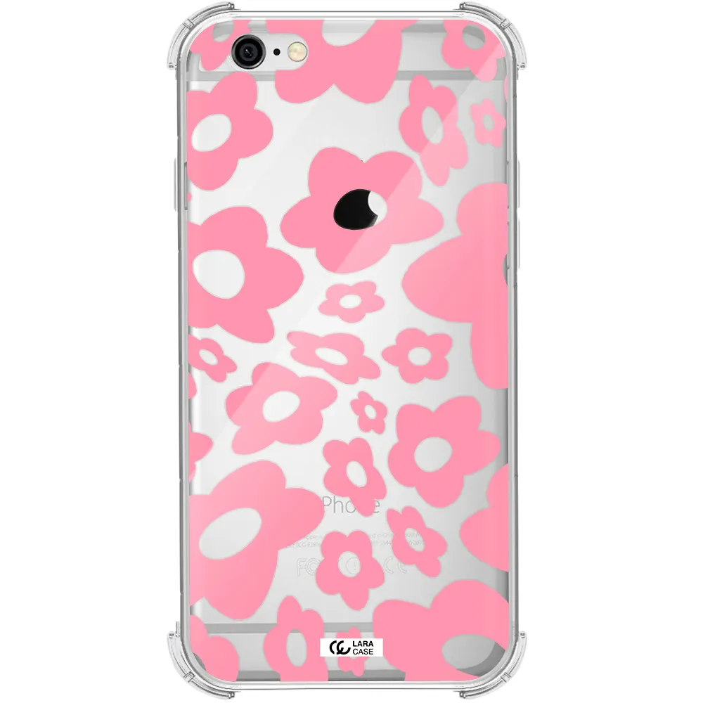 Five Petal Pink Flower Apple iPhone 6 Clear PC Case