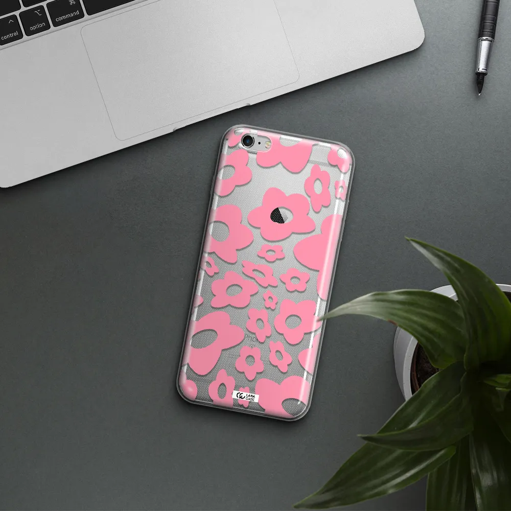 Five Petal Pink Flower Apple iPhone 6S Clear TPU Case