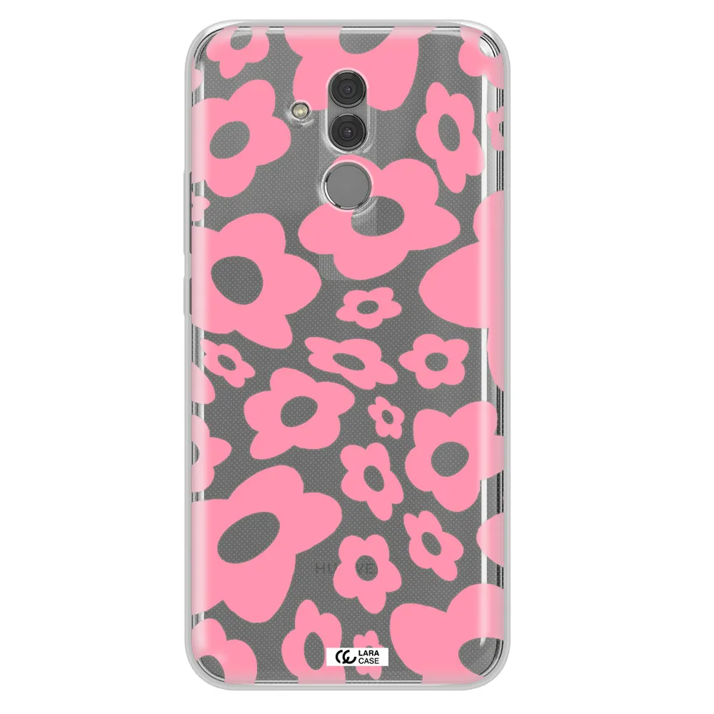 Five Petal Pink Flower Huawei Mate 20 Lite Clear TPU Case