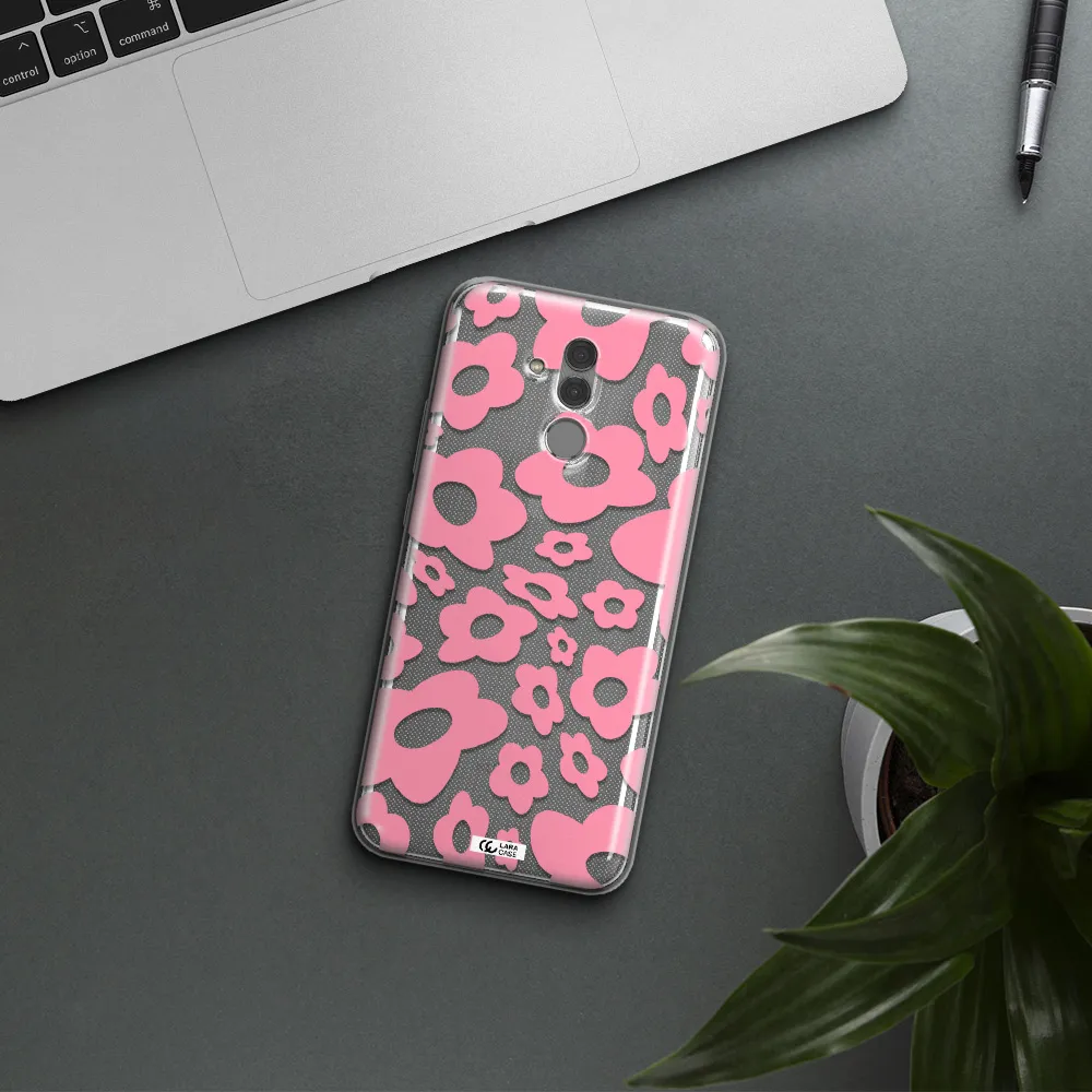 Five Petal Pink Flower Huawei Mate 20 Lite Clear TPU Case