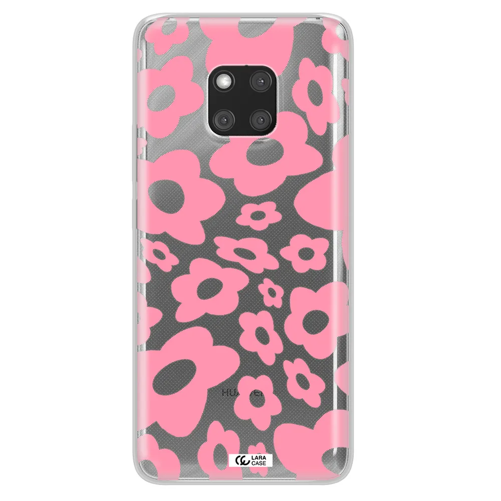 Five Petal Pink Flower Huawei Mate 20 Pro Clear TPU Case