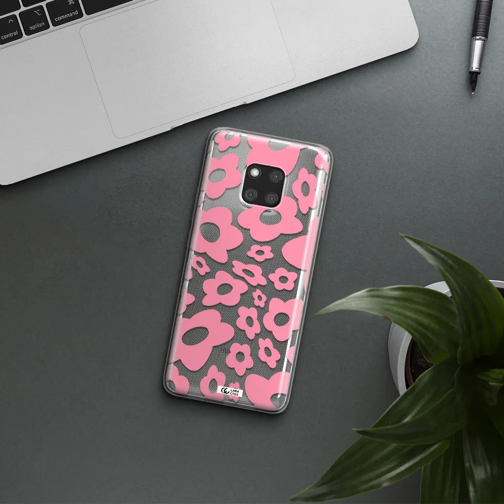 Five Petal Pink Flower Huawei Mate 20 Pro Clear TPU Case