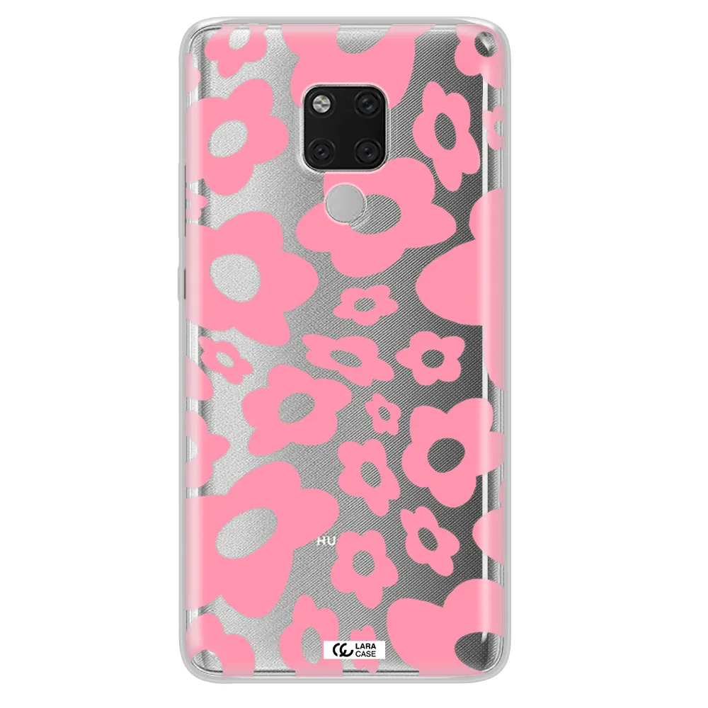 Five Petal Pink Flower Huawei Mate 20X Clear TPU Case