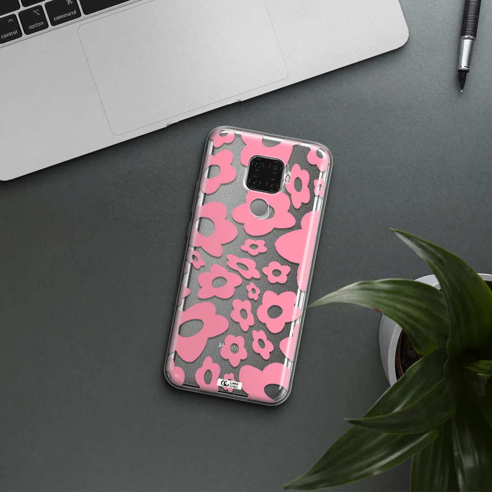 Five Petal Pink Flower Huawei Mate 30 Lite Clear TPU Case