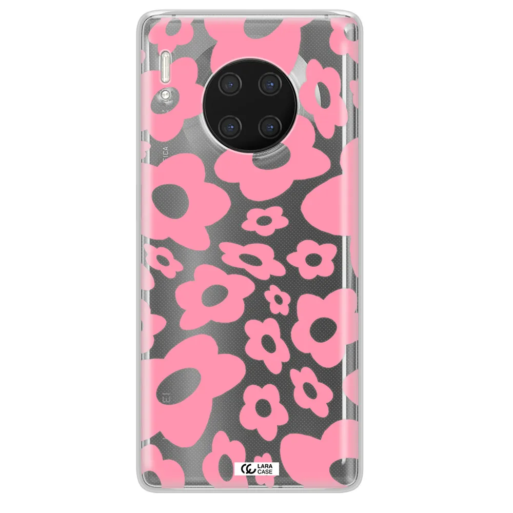 Five Petal Pink Flower Huawei Mate 30 Pro Clear TPU Case