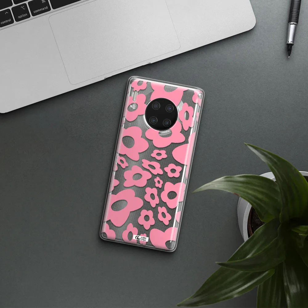 Five Petal Pink Flower Huawei Mate 30 Pro Clear TPU Case