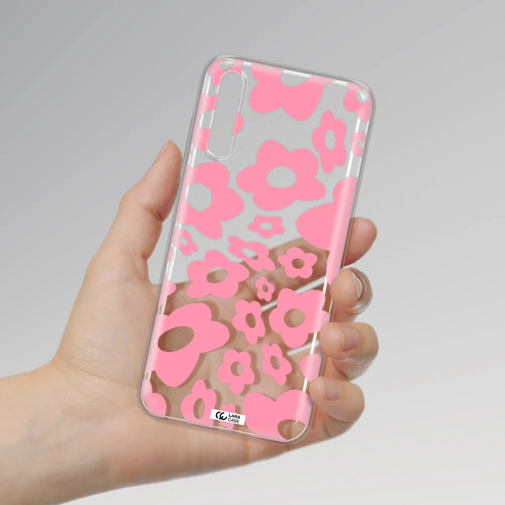 Five Petal Pink Flower Huawei P Smart S Clear TPU Case