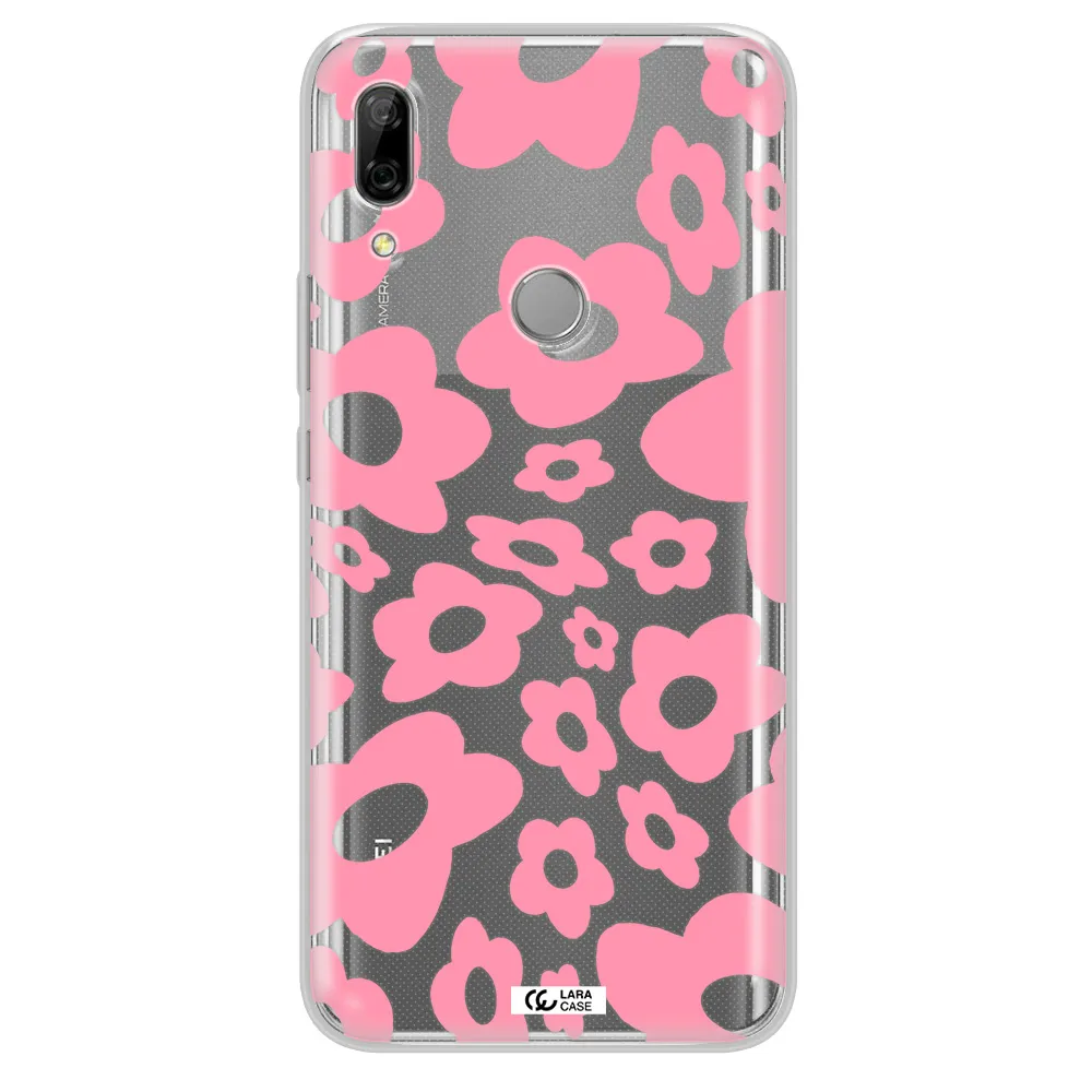 Five Petal Pink Flower Huawei P Smart Z Clear TPU Case