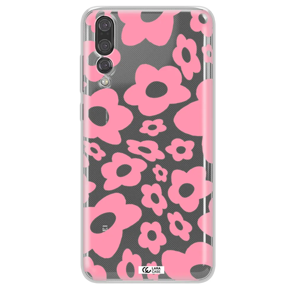 Five Petal Pink Flower Huawei P20 Pro Clear TPU Case