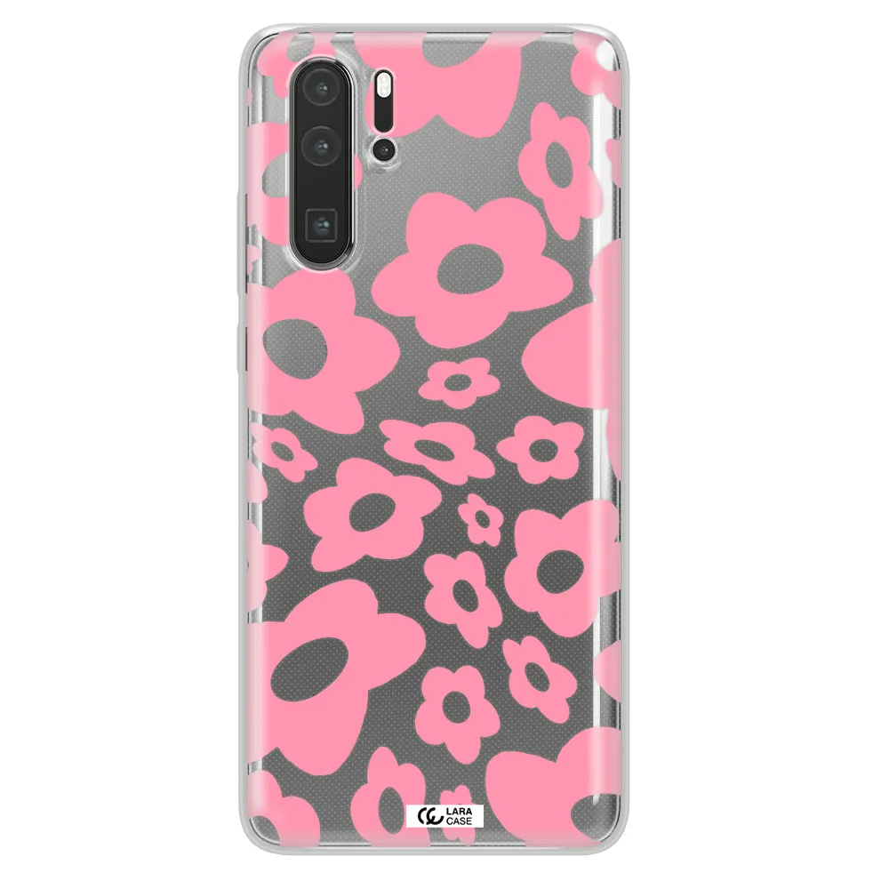 Five Petal Pink Flower Huawei P30 Pro Clear TPU Case