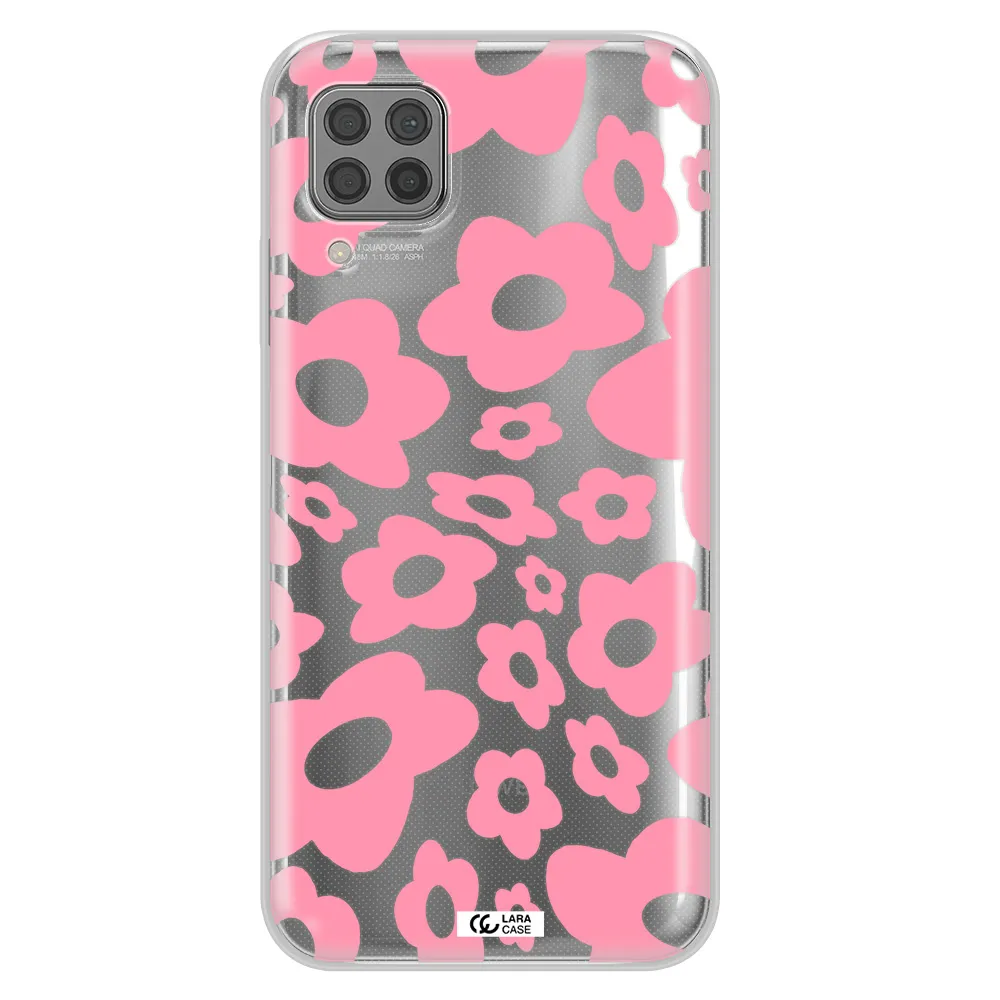 Five Petal Pink Flower Huawei P40 Lite Clear TPU Case
