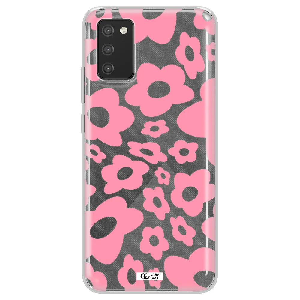 Five Petal Pink Flower Samsung A02S Clear TPU Case