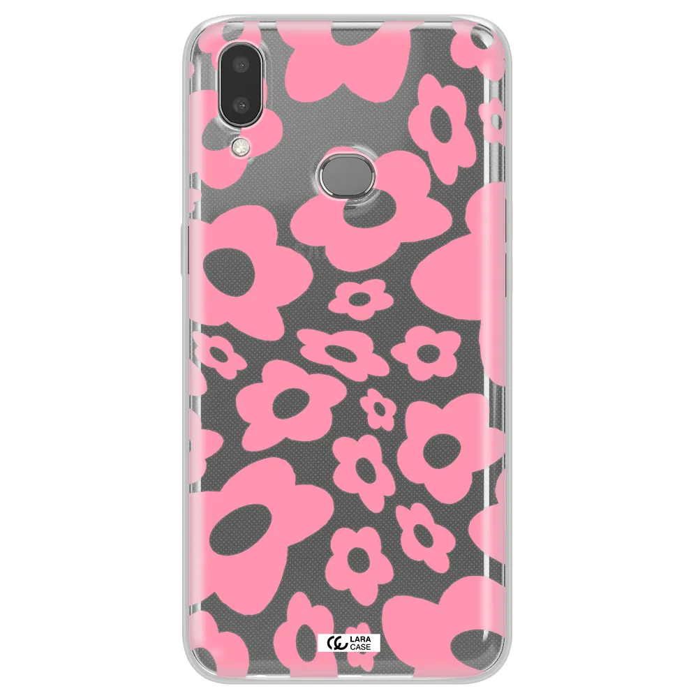 Five Petal Pink Flower Samsung A10S Clear TPU Case