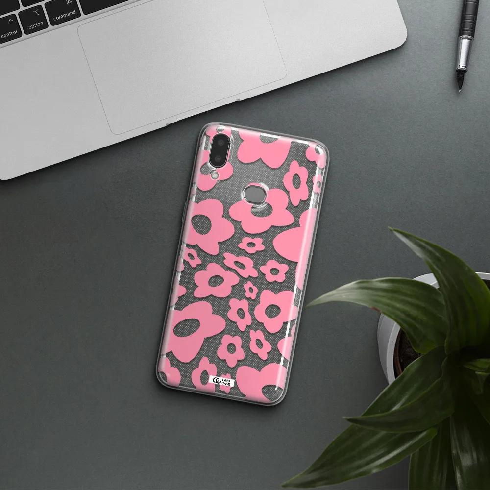 Five Petal Pink Flower Samsung A10S Clear TPU Case