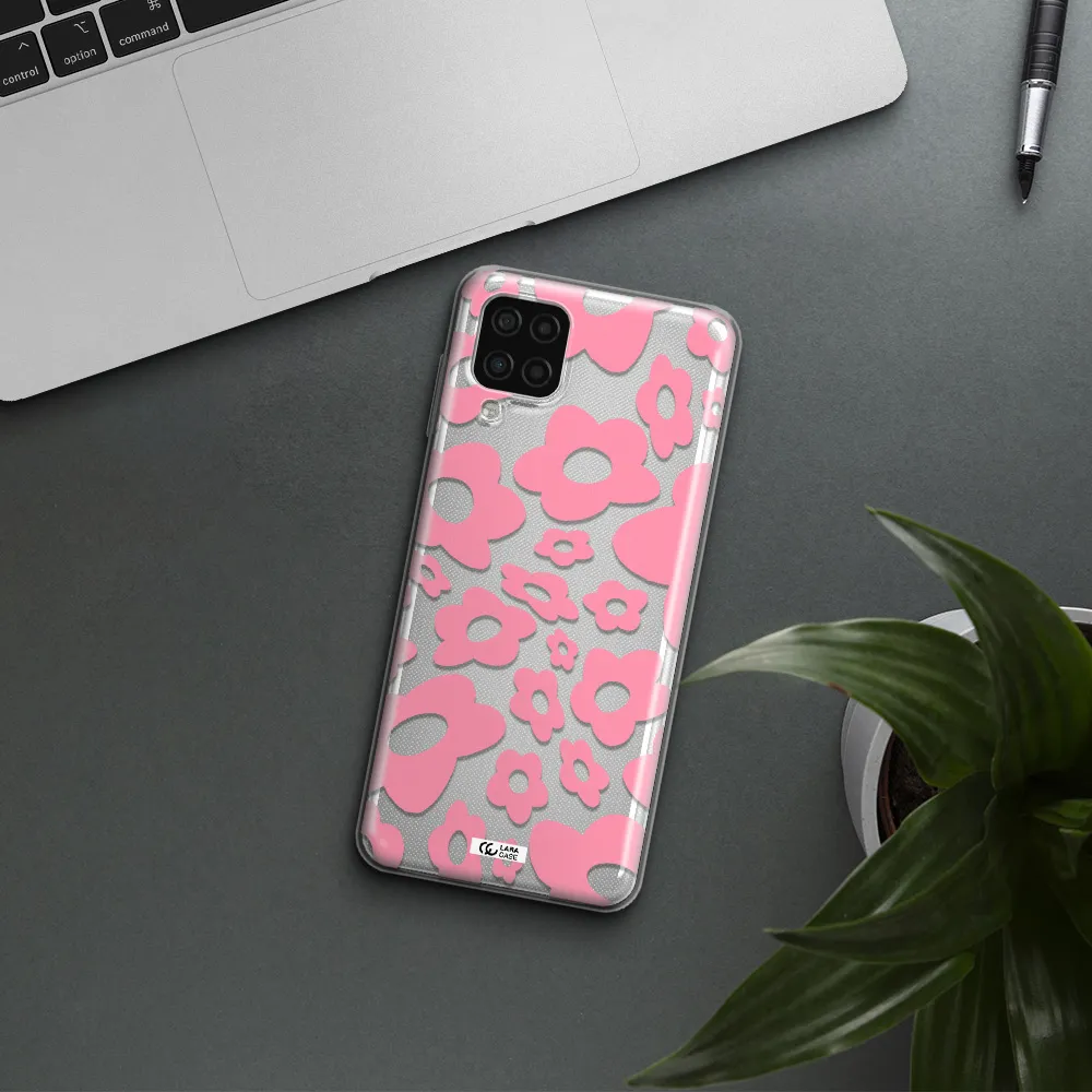 Five Petal Pink Flower Samsung A12 4g Clear TPU Case