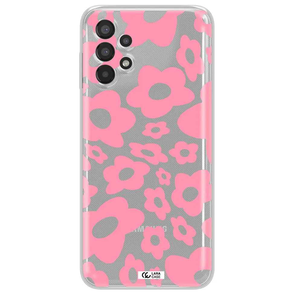 Five Petal Pink Flower Samsung A13 Clear TPU Case