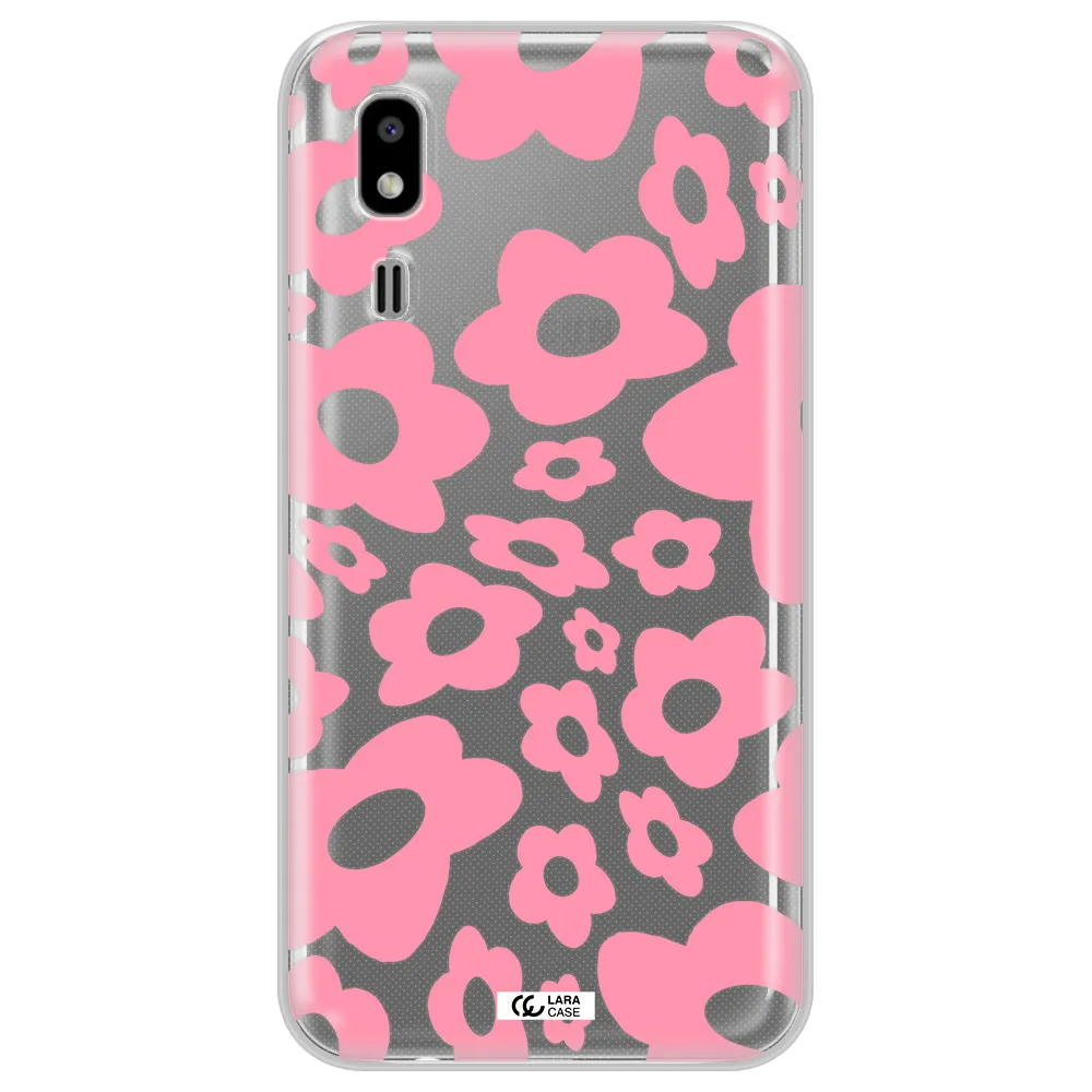 Five Petal Pink Flower Samsung A2 Core Clear TPU Case