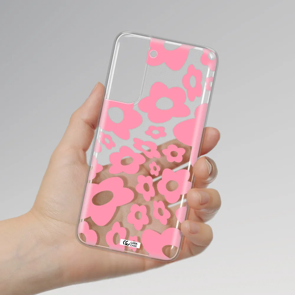 Five Petal Pink Flower Samsung A21 Fe Clear TPU Case