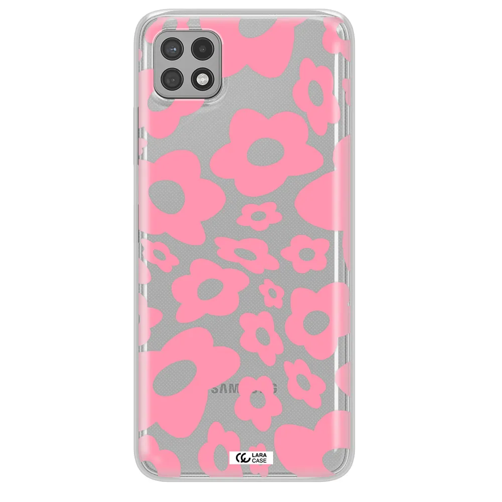 Five Petal Pink Flower Samsung A22 5g Clear TPU Case